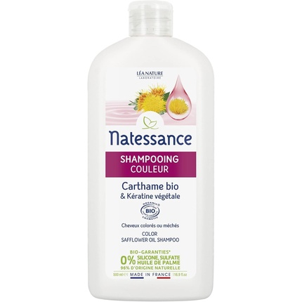 Органический шампунь для окрашенных волос с сафлором и кератином 500 мл Natessance
Органический шампунь для окрашенных волос с сафлором и кератином 500 мл Natessance