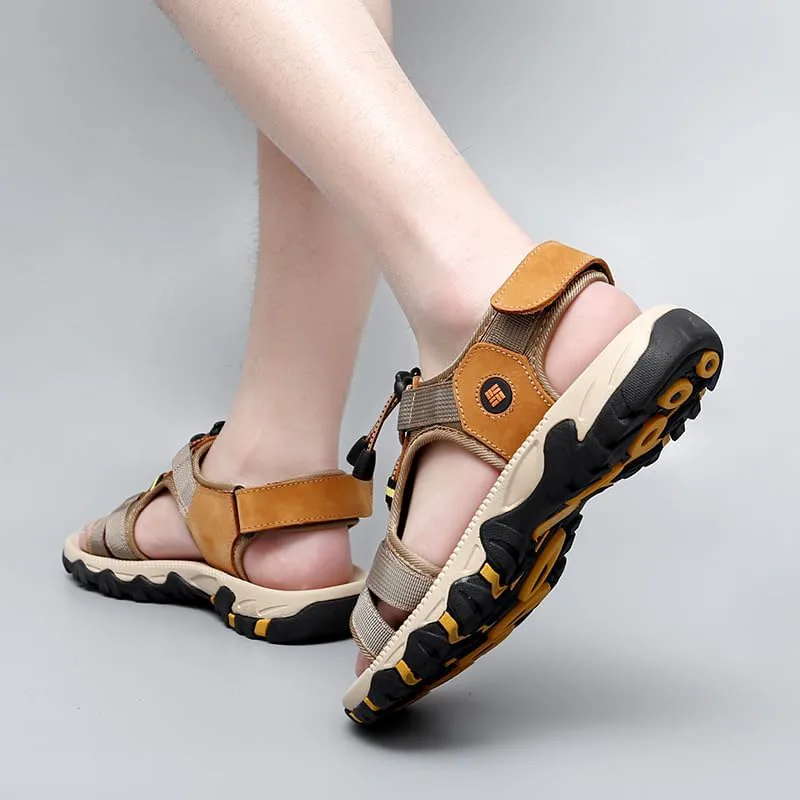 Мужские кожаные сандалии CHUUMEE для походов, пляжа и спорта с поддержкой свода стопы, коричневый
Мужские кожаные сандалии CHUUMEE для походов, пляжа и спорта с поддержкой свода стопы, коричневый