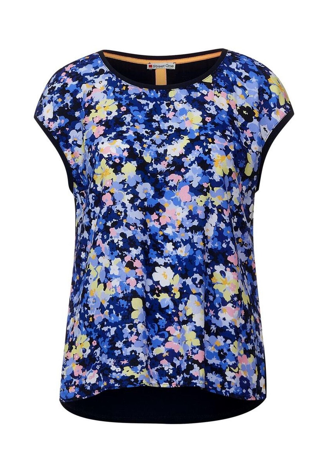 Футболка с круглым вырезом, цветочная, женская Street One, цвет Grand Blue
Футболка с круглым вырезом, цветочная, женская Street One, цвет Grand Blue
