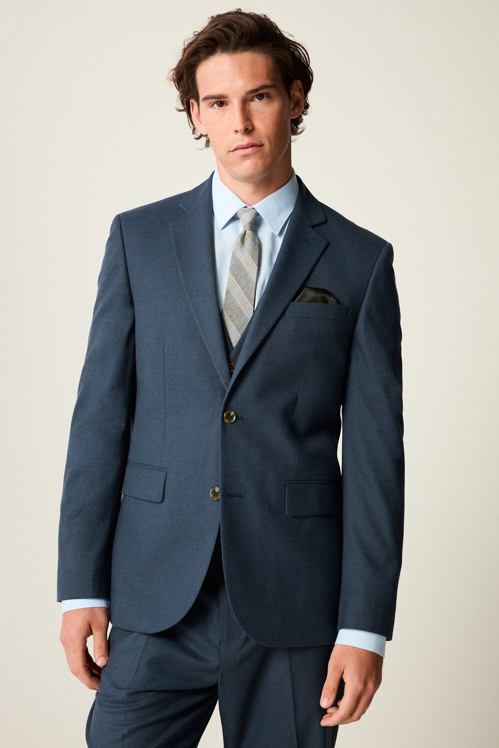 Пиджак из фактурной фланели приталенного кроя Next, синий
Пиджак из фактурной фланели приталенного кроя Next, синий