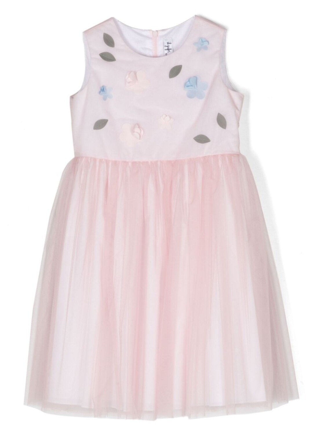 Расклешенное платье с цветочной аппликацией Il Gufo, розовый
Расклешенное платье с цветочной аппликацией Il Gufo, розовый