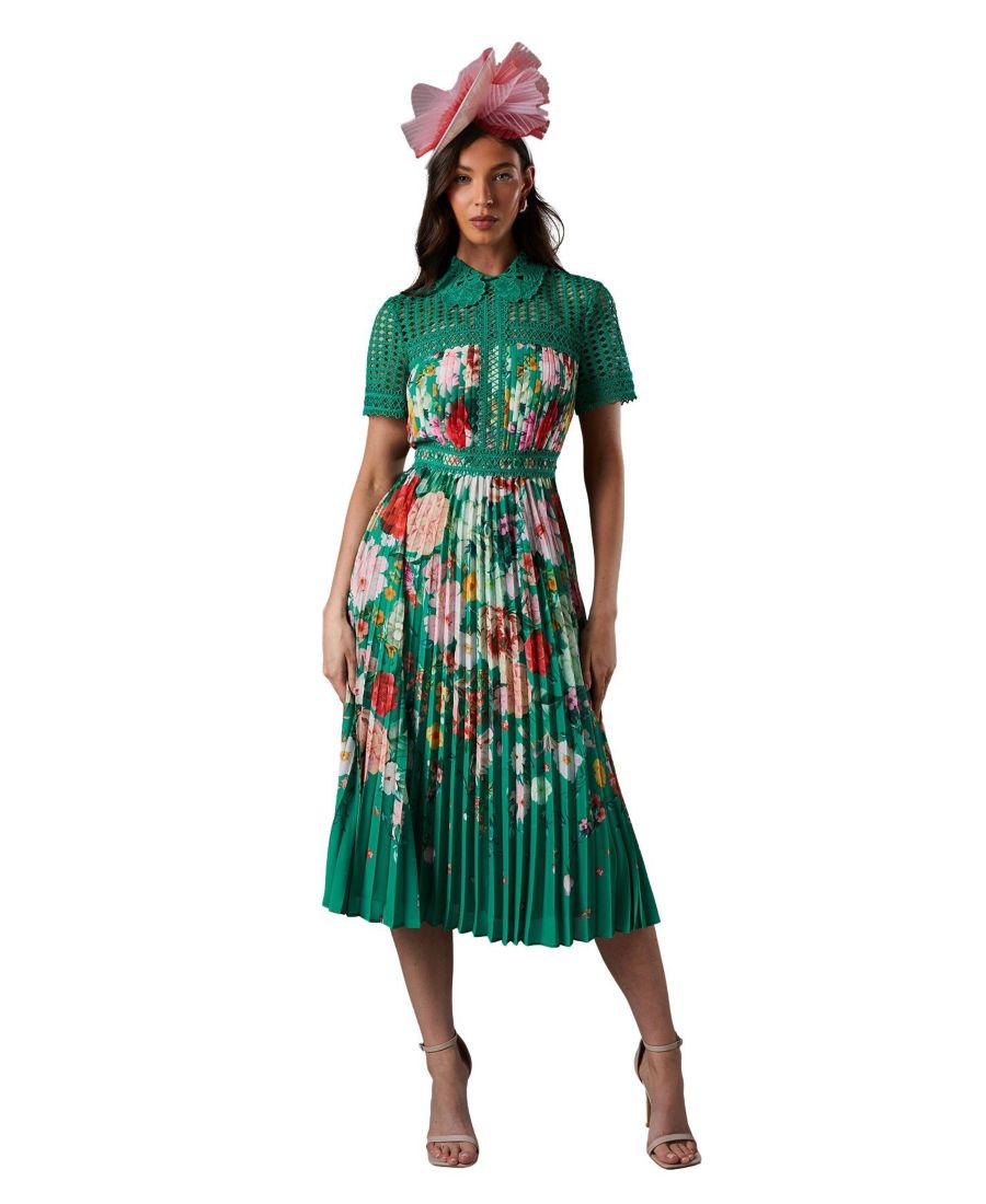 Женское кружевное плиссированное платье миди Lisa Tan с принтом Coast, Green
Женское кружевное плиссированное платье миди Lisa Tan с принтом Coast, Green