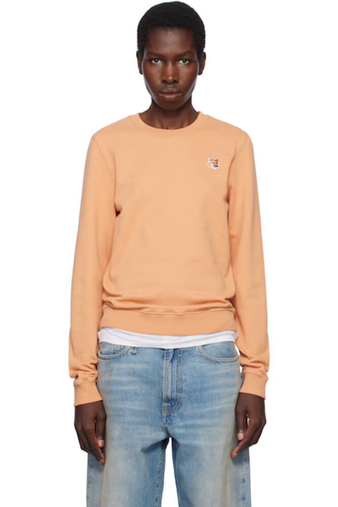 Свитшот с нашивкой в виде головы оранжевой лисы Maison Kitsuné
Свитшот с нашивкой в виде головы оранжевой лисы Maison Kitsuné