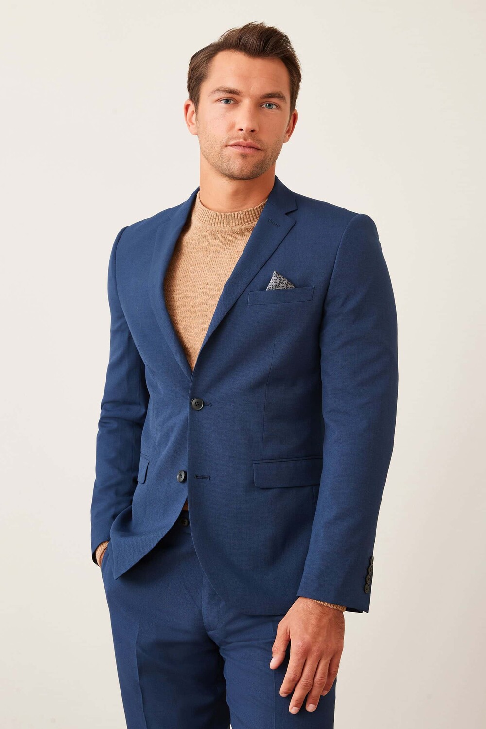 Фактурный пиджак из смесовой шерсти Next, синий
Фактурный пиджак из смесовой шерсти Next, синий