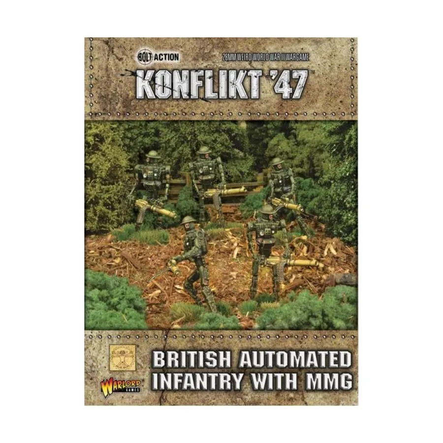 Британская автоматическая пехота с MMG, Konflikt '47 - British Army (28mm) (Warlord Games)
Британская автоматическая пехота с MMG, Konflikt '47 - British Army (28mm) (Warlord Games)