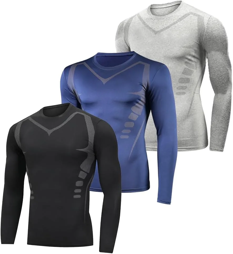 3 мужские компрессионные футболки с длинным рукавом для тренировок
3 мужские компрессионные футболки с длинным рукавом для тренировок