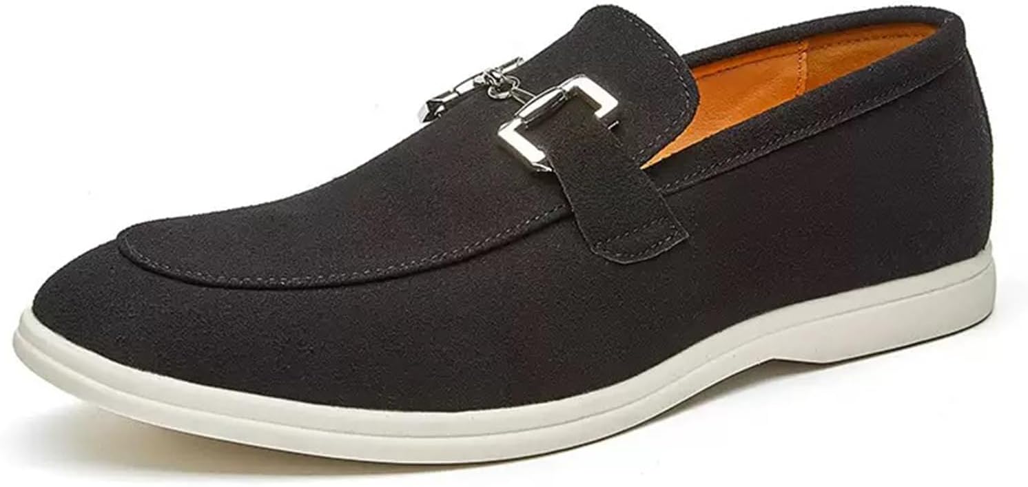 Мужские повседневные слипоны Dacnakby, классические замшевые лоферы с металлической серебристой пряжкой, белой подошвой, комфортные мокасины, плоская обувь, деловые туфли типа пенни
Мужские повседневные слипоны Dacnakby, классические замшевые лоферы с металлической серебристой пряжкой, белой подошвой, комфортные мокасины, плоская обувь, деловые туфли типа пенни