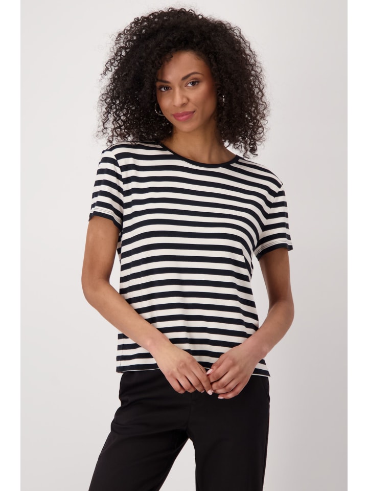 Черная полосатая футболка monari
Черная полосатая футболка monari