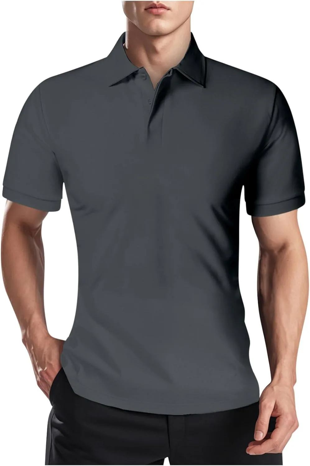 Мужская рубашка с коротким рукавом и воротником, stretch performance fabric, moisture wicking, smart casual
Мужская рубашка с коротким рукавом и воротником, stretch performance fabric, moisture wicking, smart casual