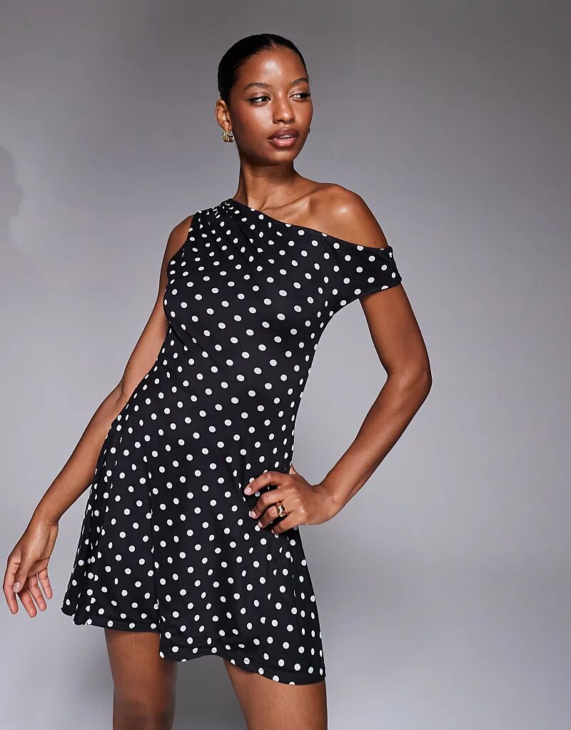 Эксклюзивное двухслойное облегающее мини-платье Kaiia с открытыми плечами из сетчатой ткани в однотонный горошек
Эксклюзивное двухслойное облегающее мини-платье Kaiia с открытыми плечами из сетчатой ткани в однотонный горошек