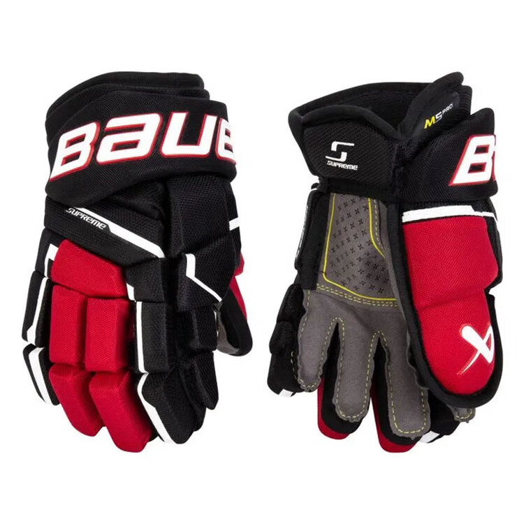 BAUER Новая модель 2023, перчатки для хоккея M5 PRO, защитная экипировка для соревнований, черно-красные, 25 см
BAUER Новая модель 2023, перчатки для хоккея M5 PRO, защитная экипировка для соревнований, черно-красные, 25 см
