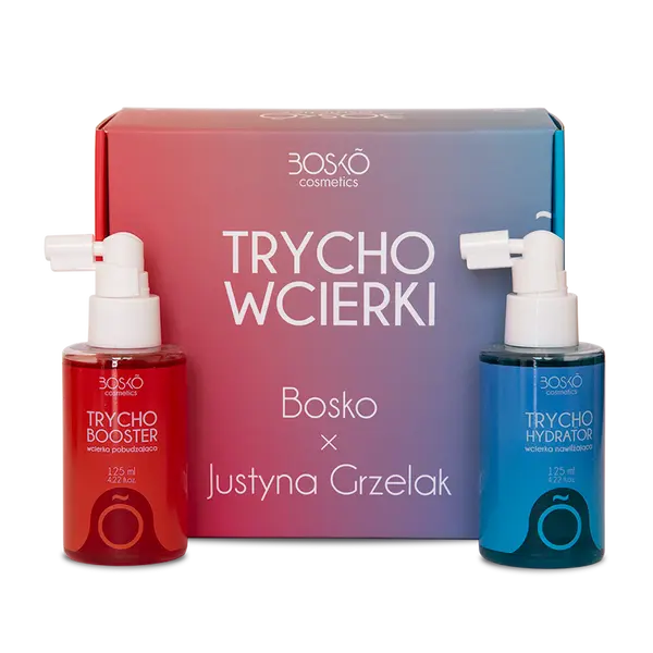 Набор: лосьон трихогидратор, 125 мл + лосьон трихобустер, 125 мл Bosko Cosmetics Linia trychologiczna
Набор: лосьон трихогидратор, 125 мл + лосьон трихобустер, 125 мл Bosko Cosmetics Linia trychologiczna