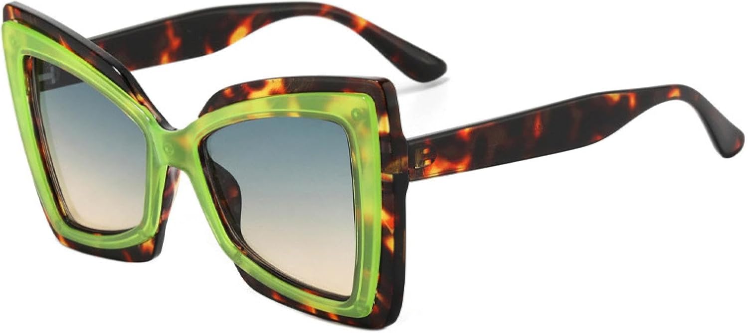 Модные солнцезащитные очки большого размера «кошачий глаз» с двухцветными линзами, ретро-эффект, градиентные линзы, защита от УФ-излучения UV400, трендовые солнцезащитные очки для мужчин VVTWSSW, Leopard Green Tea
Модные солнцезащитные очки большого размера «кошачий глаз» с двухцветными линзами, ретро-эффект, градиентные линзы, защита от УФ-излучения UV400, трендовые солнцезащитные очки для мужчин VVTWSSW, Leopard Green Tea