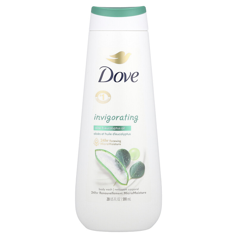 Dove, Бодрящее гель для душа, алоэ и масло эвкалипта, 591 мл (20 жидк. унц.)
Dove, Бодрящее гель для душа, алоэ и масло эвкалипта, 591 мл (20 жидк. унц.)