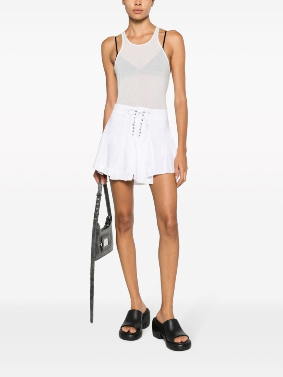 Ludovic de Saint Sernin юбка мини со шнуровкой, белый
Ludovic de Saint Sernin юбка мини со шнуровкой, белый