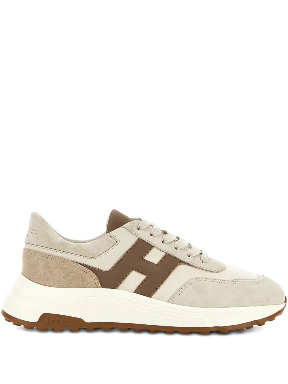 Кроссовки из кожи и замши на шнуровке Hogan, нейтральный
Кроссовки из кожи и замши на шнуровке Hogan, нейтральный