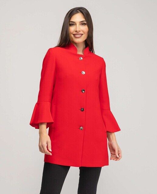 Женское тканевое пальто с воротником-стойкой и отделкой манжет Fsh, красный
Женское тканевое пальто с воротником-стойкой и отделкой манжет Fsh, красный