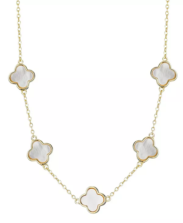 Ожерелье с перламутровым клевером Adornia, white
Ожерелье с перламутровым клевером Adornia, white