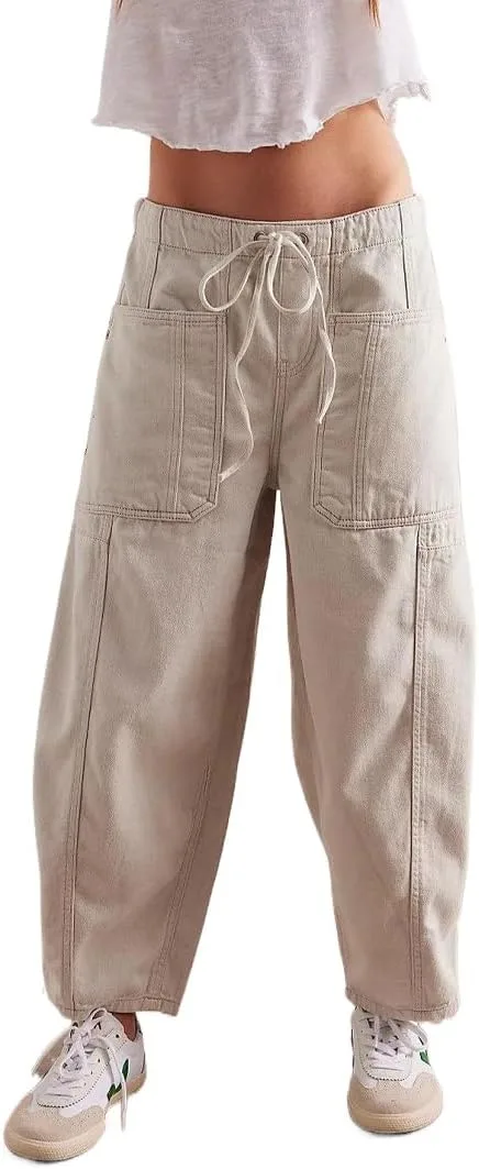 Женские джинсы Barrel Low Rise Wide Leg с эластичным шнурком MIFJNF
Женские джинсы Barrel Low Rise Wide Leg с эластичным шнурком MIFJNF