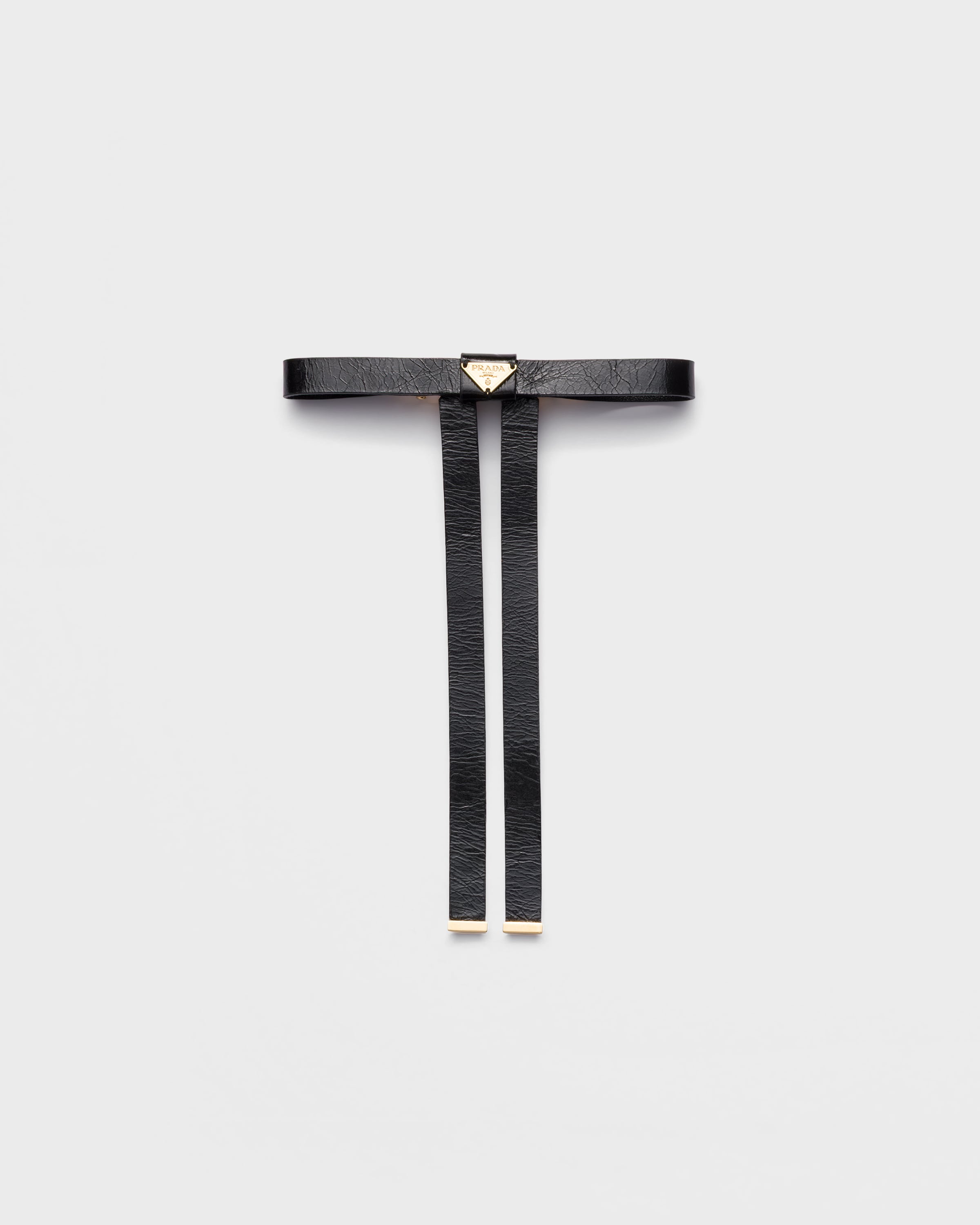 Кожаная заколка для волос Prada, черный
Кожаная заколка для волос Prada, черный