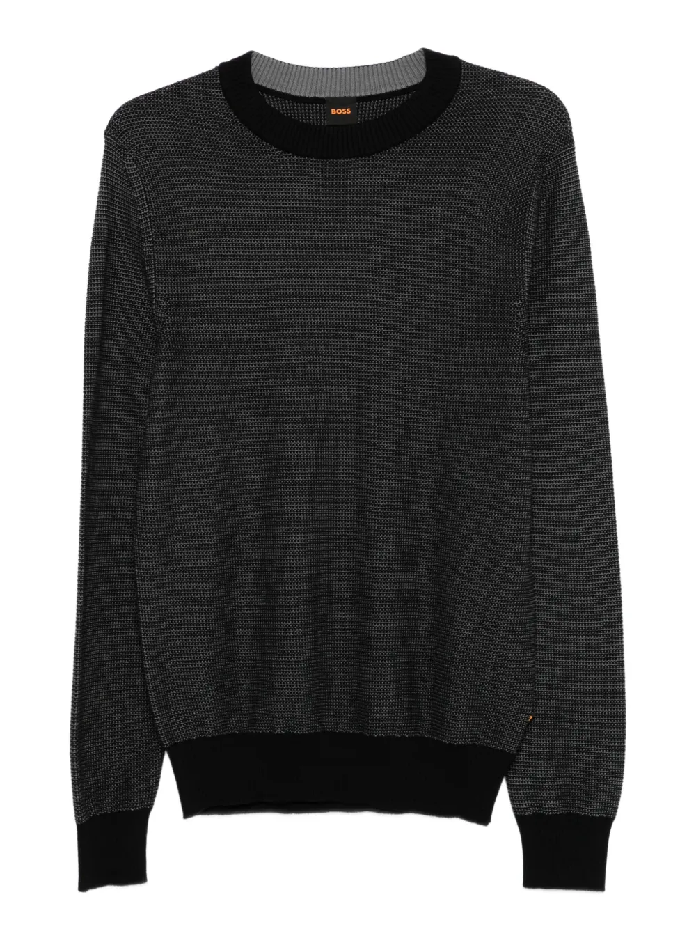 Фактурный свитер с круглым вырезом BOSS, черный
Фактурный свитер с круглым вырезом BOSS, черный