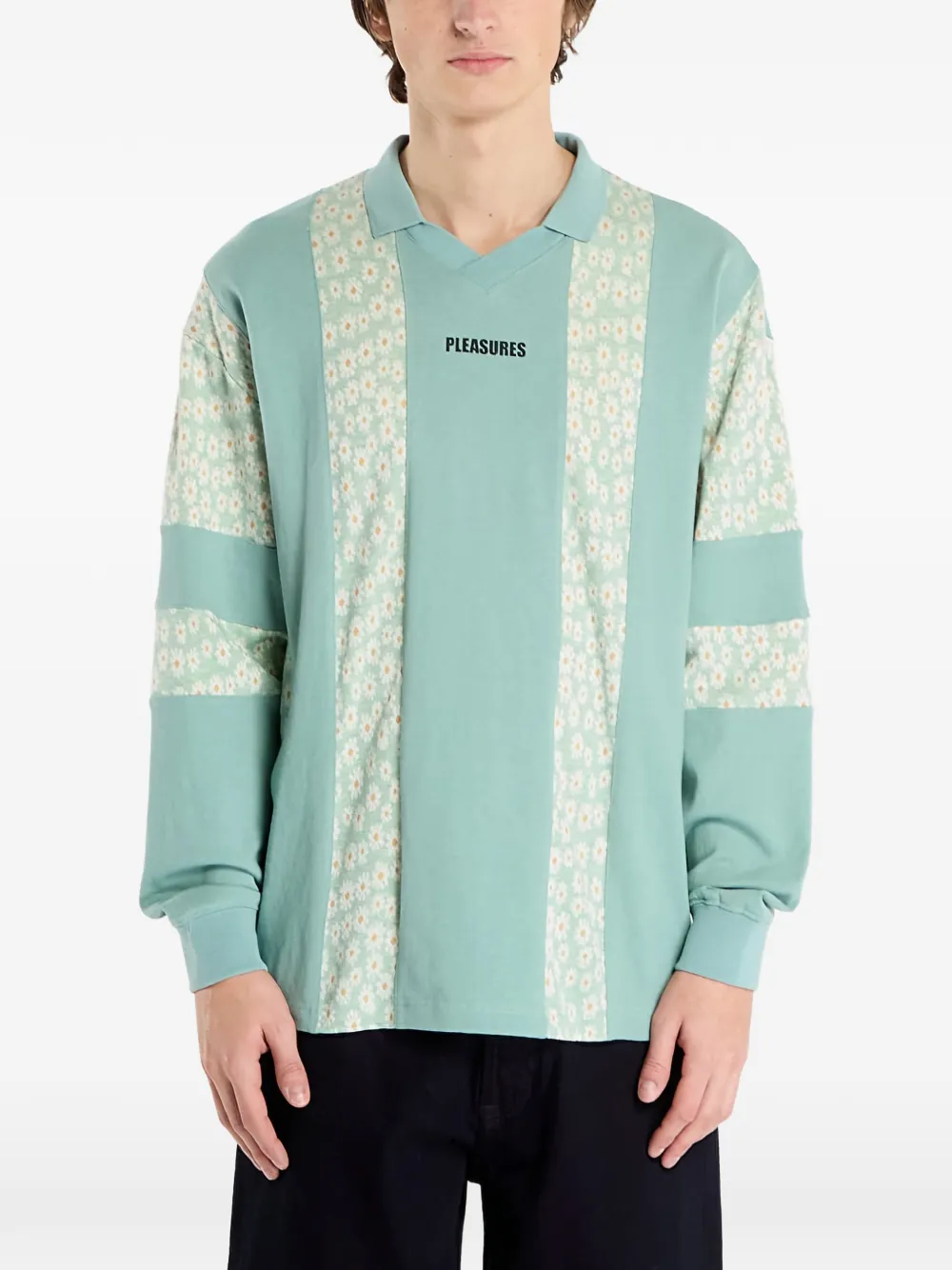 Свободный свитшот с цветочным принтом и V-образным вырезом Pleasures, зеленый
Свободный свитшот с цветочным принтом и V-образным вырезом Pleasures, зеленый