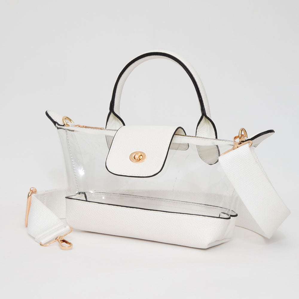 Искусственная кожа компактная прозрачная сумка через плечо с верхней ручкой FASHNZFAB, белый
Искусственная кожа компактная прозрачная сумка через плечо с верхней ручкой FASHNZFAB, белый