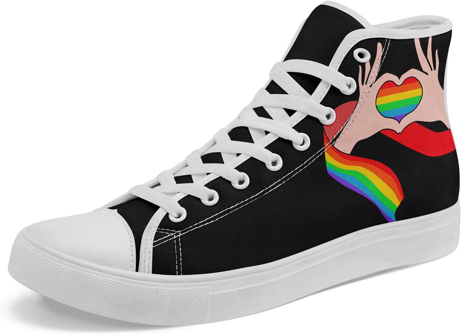 Высокие кеды Rainbow на шнуровке - стильная обувь для мужчин и женщин, легкая повседневная обувь, подарок во имя равенства Awsole, белый/черный/красный/зеленый
Высокие кеды Rainbow на шнуровке - стильная обувь для мужчин и женщин, легкая повседневная обувь, подарок во имя равенства Awsole, белый/черный/красный/зеленый