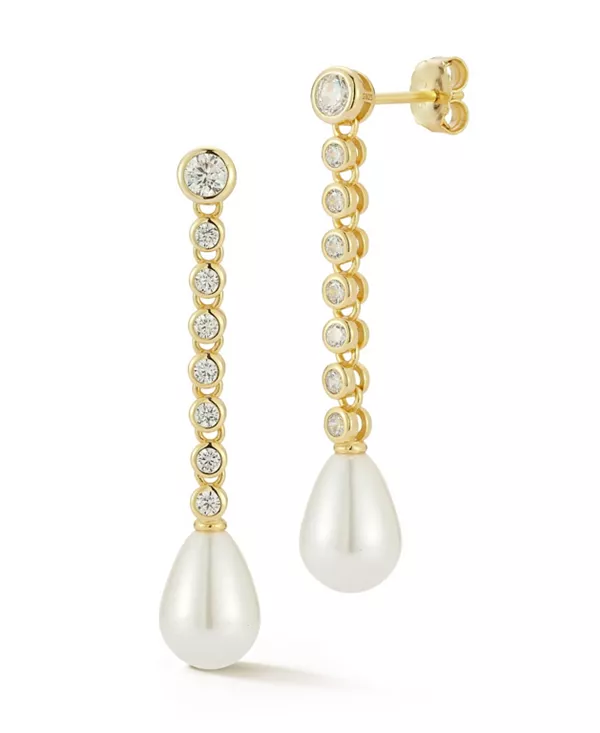 Серьги-Капельки из стерлингового серебра 14 карат с теннисным жемчугом Rachel Zoe, gold
Серьги-Капельки из стерлингового серебра 14 карат с теннисным жемчугом Rachel Zoe, gold