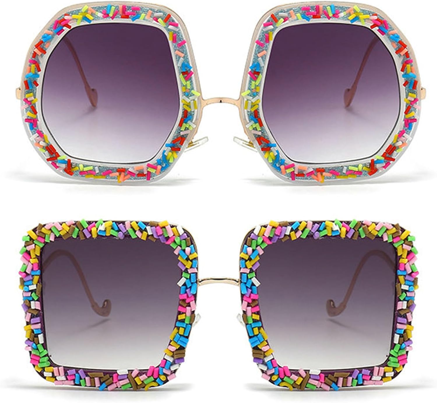 Willochra Большие квадратные солнцезащитные очки с бриллиантами для женщин, солнцезащитные очки конфетных цветов со стразами, металлические женские защитные очки, летние очки, 2pcs-c1&c2
Willochra Большие квадратные солнцезащитные очки с бриллиантами для женщин, солнцезащитные очки конфетных цветов со стразами, металлические женские защитные очки, летние очки, 2pcs-c1&c2