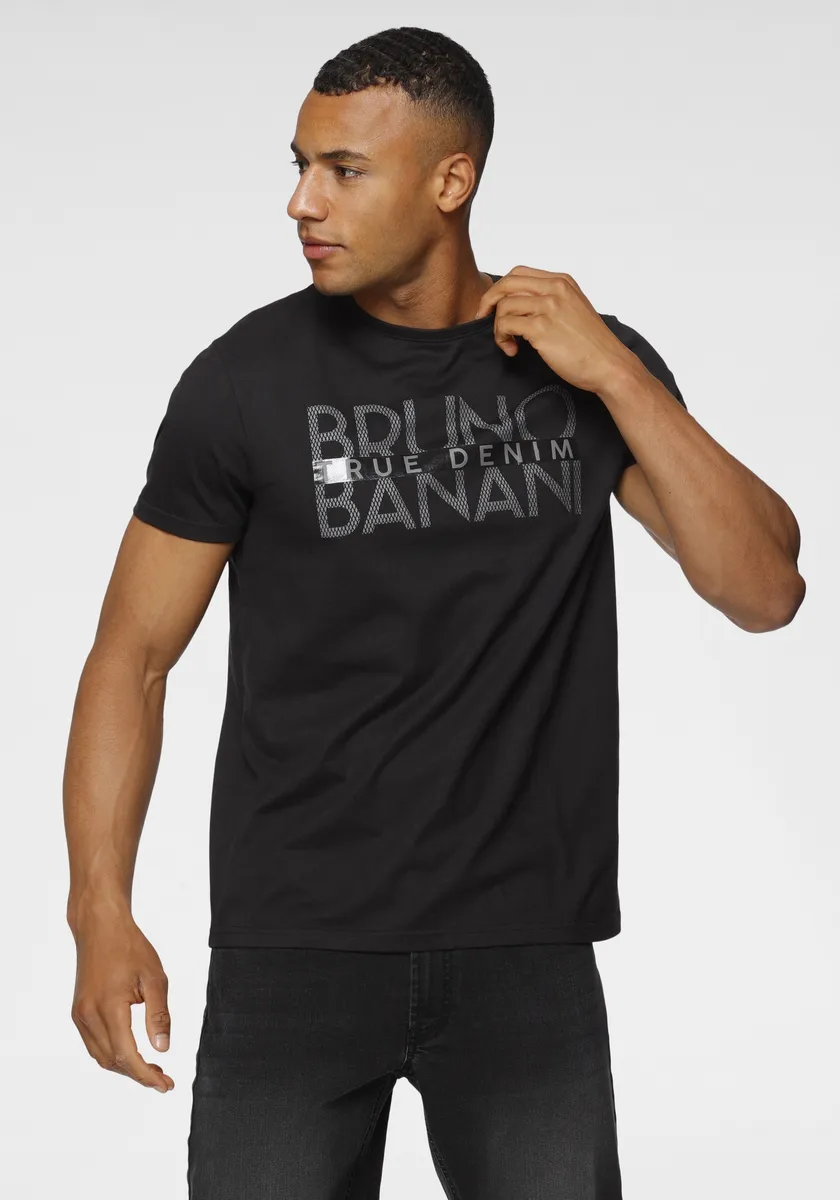 Футболка Bruno Banani с блестящим принтом, черный
Футболка Bruno Banani с блестящим принтом, черный