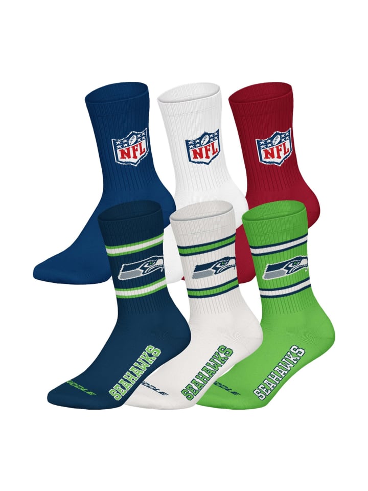 NFL Набор из 6 носков с символикой Seattle Seahawks/Mix
NFL Набор из 6 носков с символикой Seattle Seahawks/Mix
