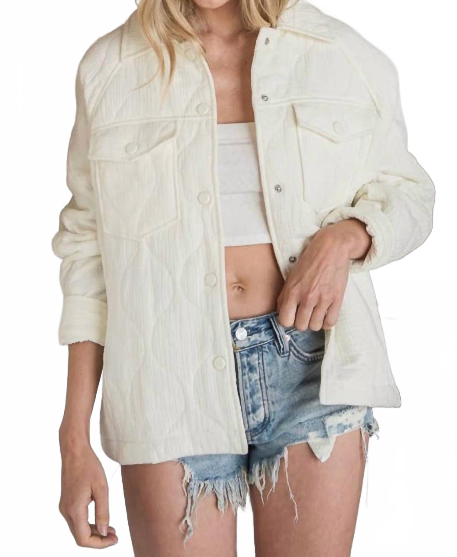 Реглан стеганая куртка в цвете слоновая кость BUCKETLIST
Реглан стеганая куртка в цвете слоновая кость BUCKETLIST