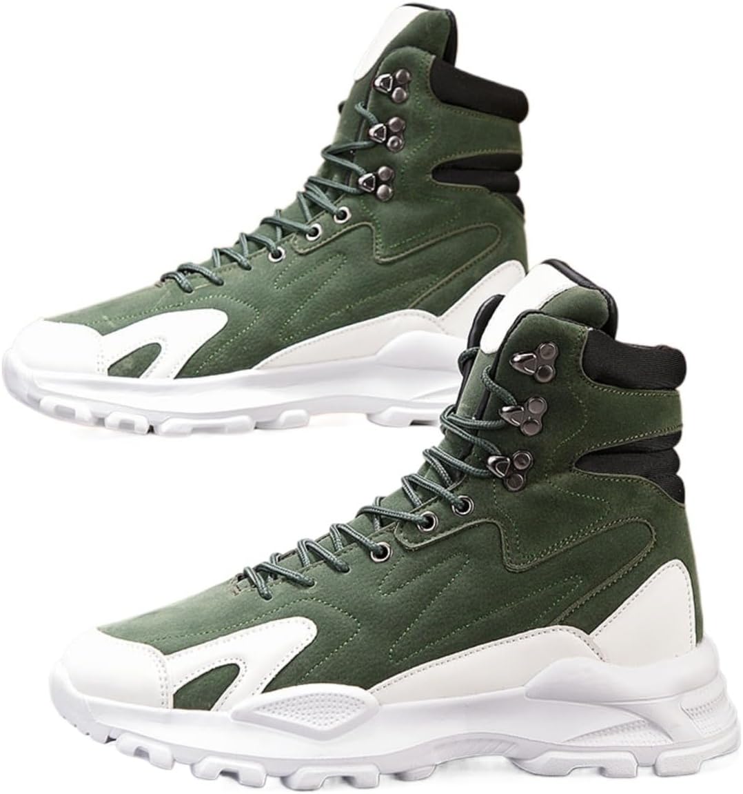 Мужские высокие кроссовки ZIXCPLAZ из искусственной замши, вдохновленные городской модой, с увеличением роста на 5 см, для уличного стиля, походов и повседневной носки, с ярким дизайном и комфортом на весь день, зеленый
Мужские высокие кроссовки ZIXCPLAZ из искусственной замши, вдохновленные городской модой, с увеличением роста на 5 см, для уличного стиля, походов и повседневной носки, с ярким дизайном и комфортом на весь день, зеленый