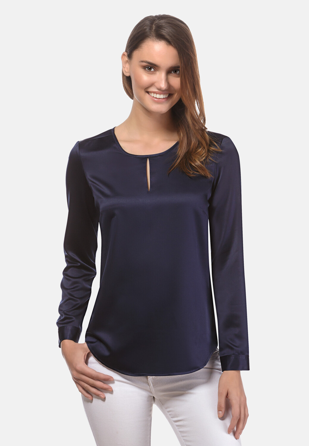 Блуза Vincenzo Boretti leicht tailliert, темно-синий
Блуза Vincenzo Boretti leicht tailliert, темно-синий