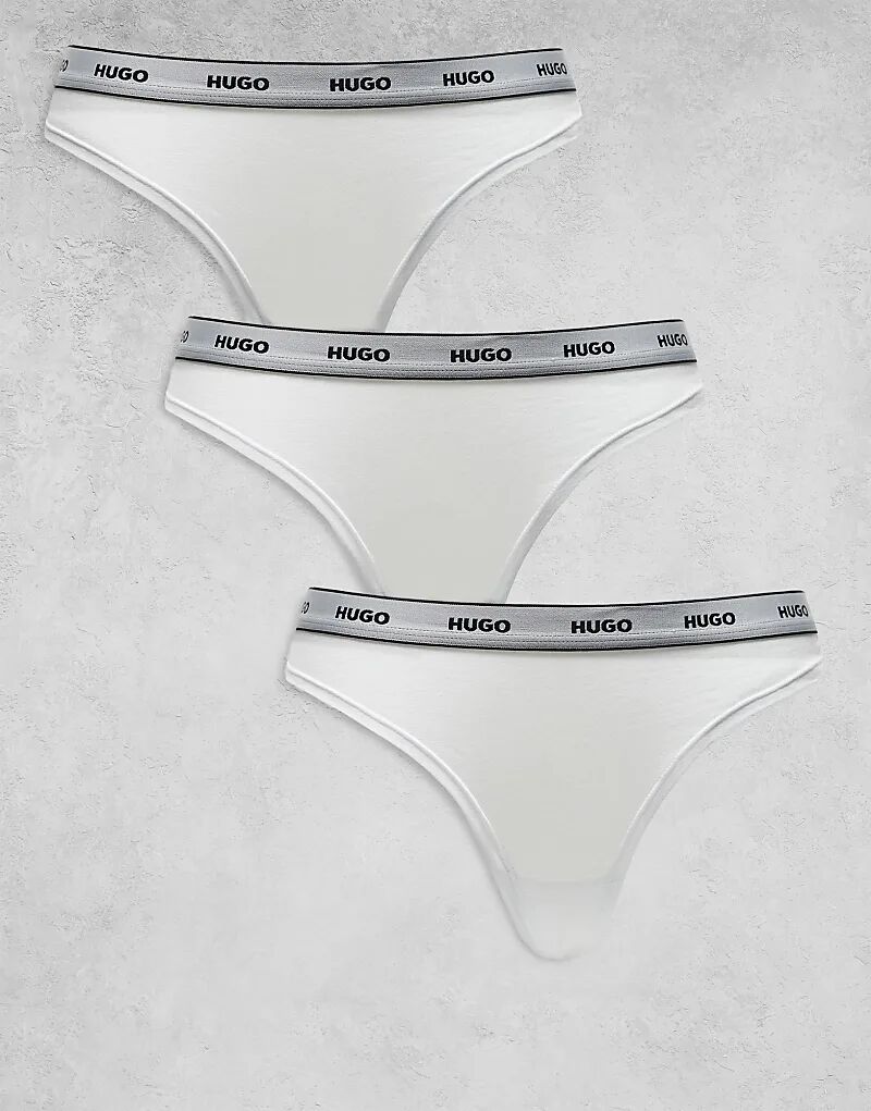 HUGO Bodywear 3 пары трусиков-стрингов белого цвета с логотипом на поясе Hugo Red
HUGO Bodywear 3 пары трусиков-стрингов белого цвета с логотипом на поясе Hugo Red