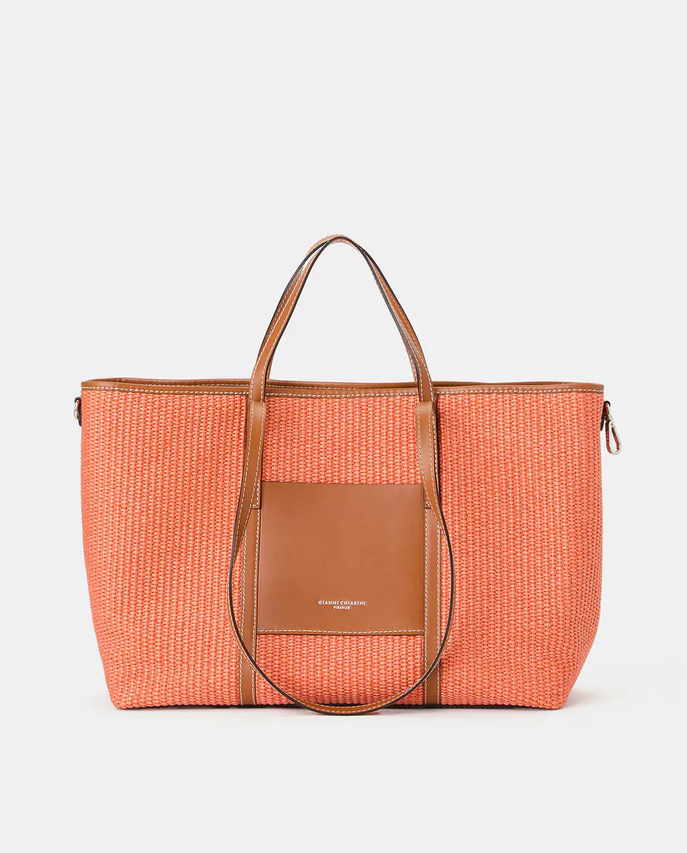 Большая сумка через плечо из рафии с двойной ручкой для большего комфорта Gianni Chiarini, коралловый
Большая сумка через плечо из рафии с двойной ручкой для большего комфорта Gianni Chiarini, коралловый