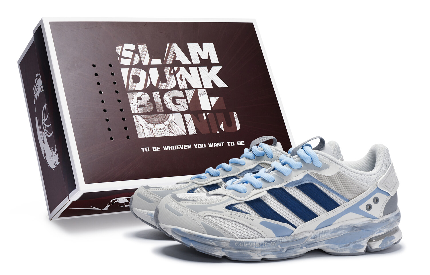 Кроссовки Spiritain 2000 унисекс с низким верхом, синие/серые Adidas 
Кроссовки Spiritain 2000 унисекс с низким верхом, синие/серые Adidas