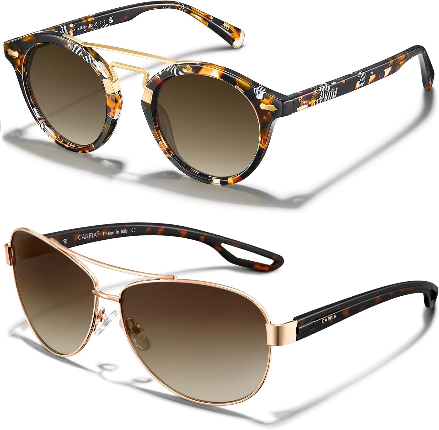 Легкие ретро-солнцезащитные очки CARFIA в стиле «пилот» для женщин, поляризованные, с защитой от УФ-излучения, модные солнцезащитные очки для вождения на открытом воздухе, металлическая оправа
Легкие ретро-солнцезащитные очки CARFIA в стиле «пилот» для женщин, поляризованные, с защитой от УФ-излучения, модные солнцезащитные очки для вождения на открытом воздухе, металлическая оправа