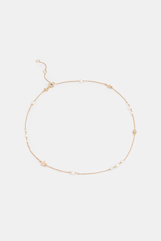 Нежное позолоченное ожерелье Kira Pearl Tory Burch, золотой
Нежное позолоченное ожерелье Kira Pearl Tory Burch, золотой