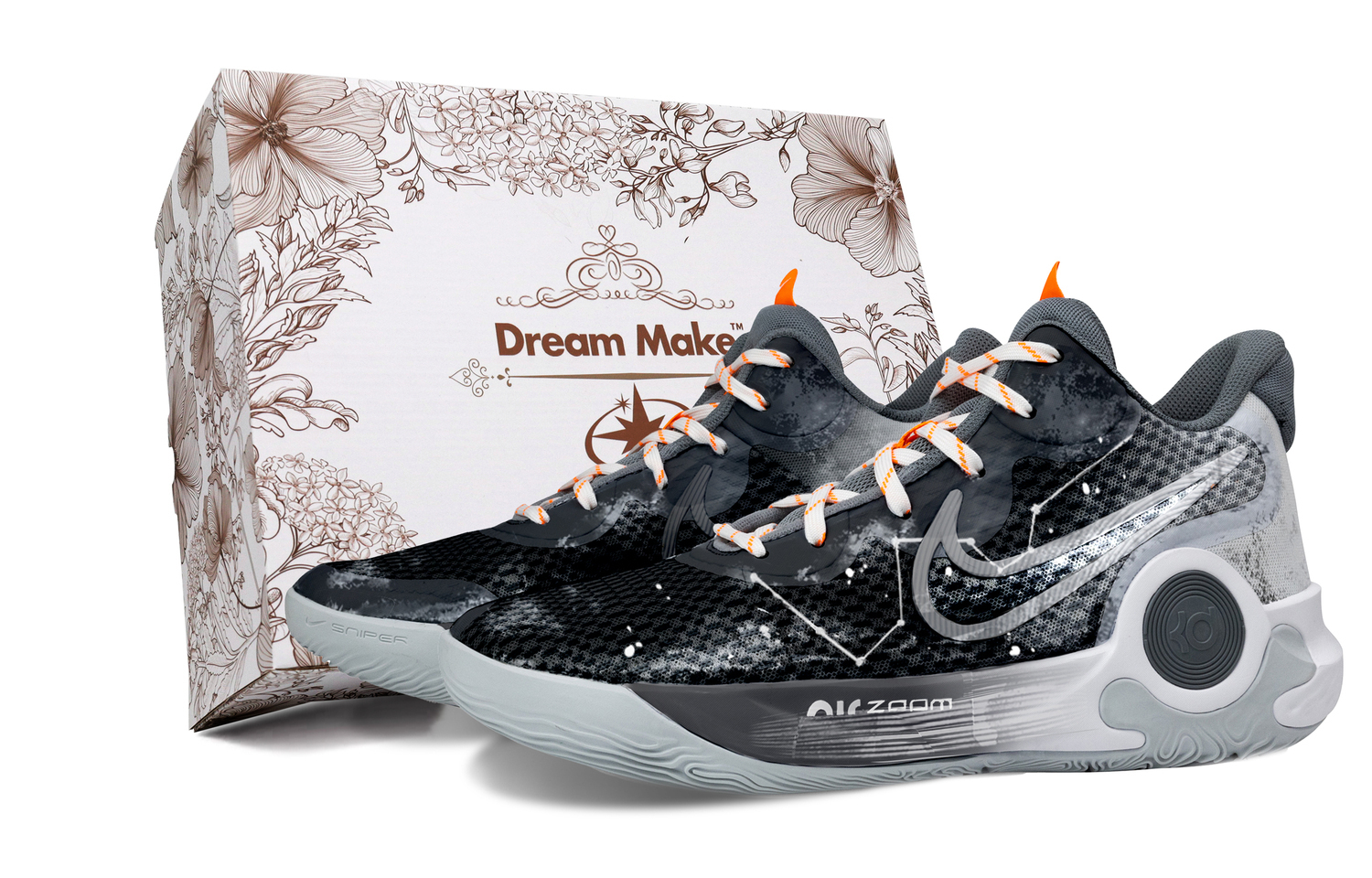 Nike Кроссовки баскетбольные KD Trey 5 IX Star Whisper-White с амортизацией и вентиляцией, унисекс, черные, цвет Black
Nike Кроссовки баскетбольные KD Trey 5 IX Star Whisper-White с амортизацией и вентиляцией, унисекс, черные, цвет Black