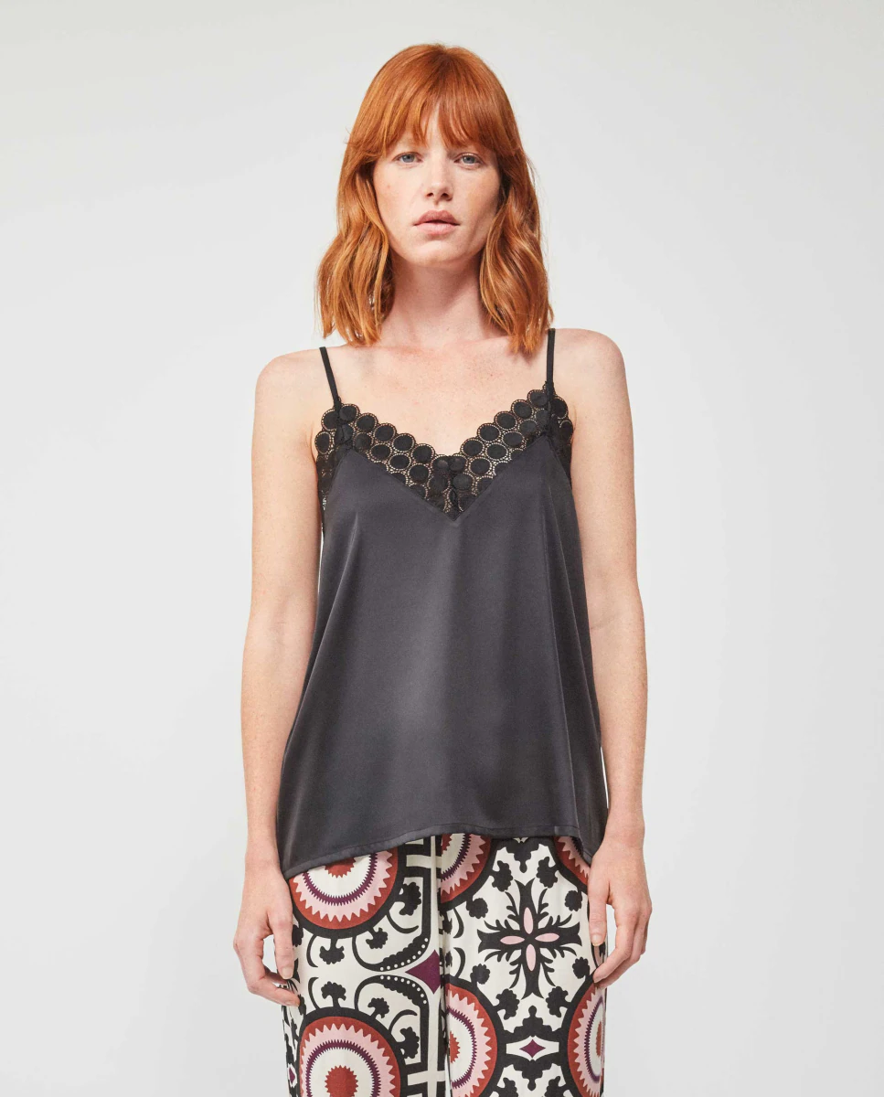 Женская атласная майка Gisela, черный
Женская атласная майка Gisela, черный