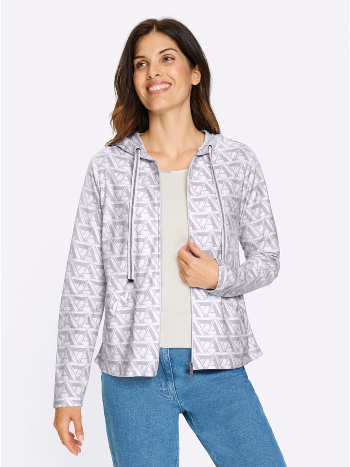 Бело-светло-серая толстовка с принтом Sieh an!
Бело-светло-серая толстовка с принтом Sieh an!