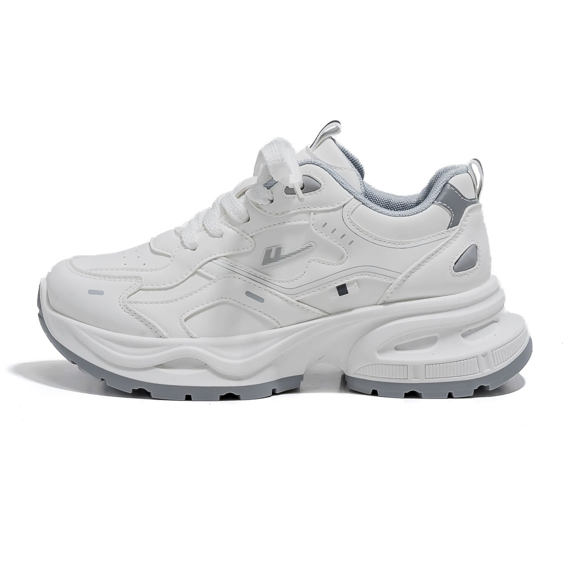 WARRIOR Низкие массивные кроссовки унисекс бело-синие с серым кожаным верхом, цвет White with Gray Leather Upper
WARRIOR Низкие массивные кроссовки унисекс бело-синие с серым кожаным верхом, цвет White with Gray Leather Upper