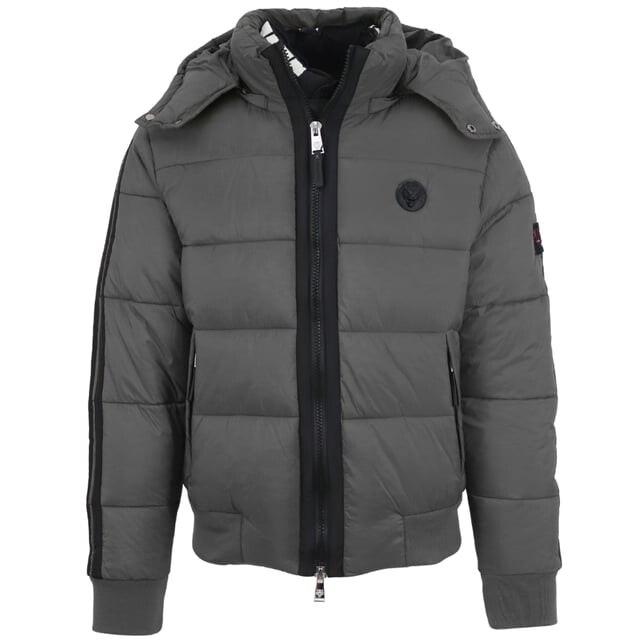 Серая утепленная куртка с проклеенными рукавами Plein Sport, серый
Серая утепленная куртка с проклеенными рукавами Plein Sport, серый