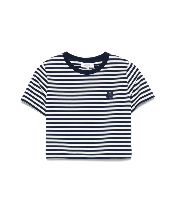 Футболка с круглым вырезом и изображением белой лисы Maison Kitsunã, синий
Футболка с круглым вырезом и изображением белой лисы Maison Kitsunã, синий