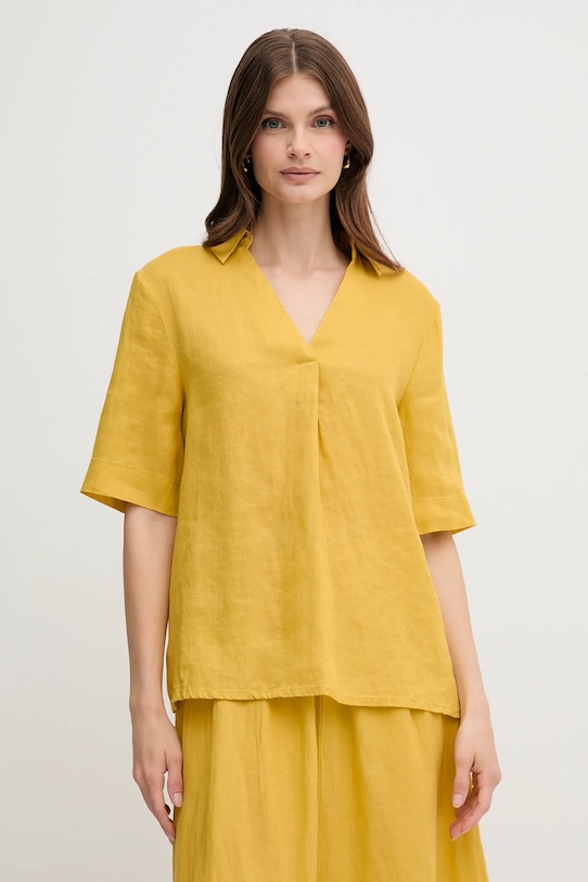 Льняная блузка United Colors Of Benetton, желтый
Льняная блузка United Colors Of Benetton, желтый