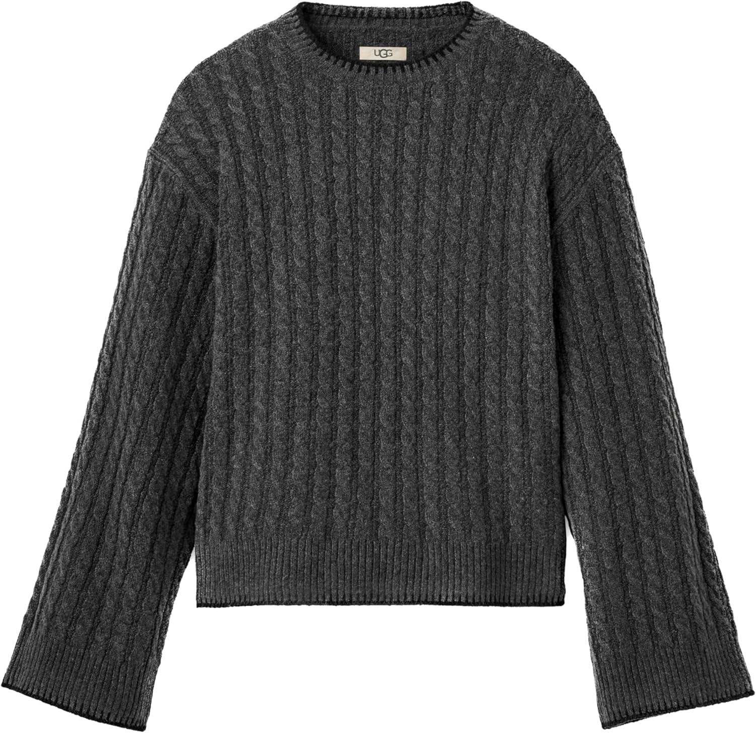 Женский трикотажный пуловер UGG Rylynn Cable Knit, Charcoal Heather
Женский трикотажный пуловер UGG Rylynn Cable Knit, Charcoal Heather