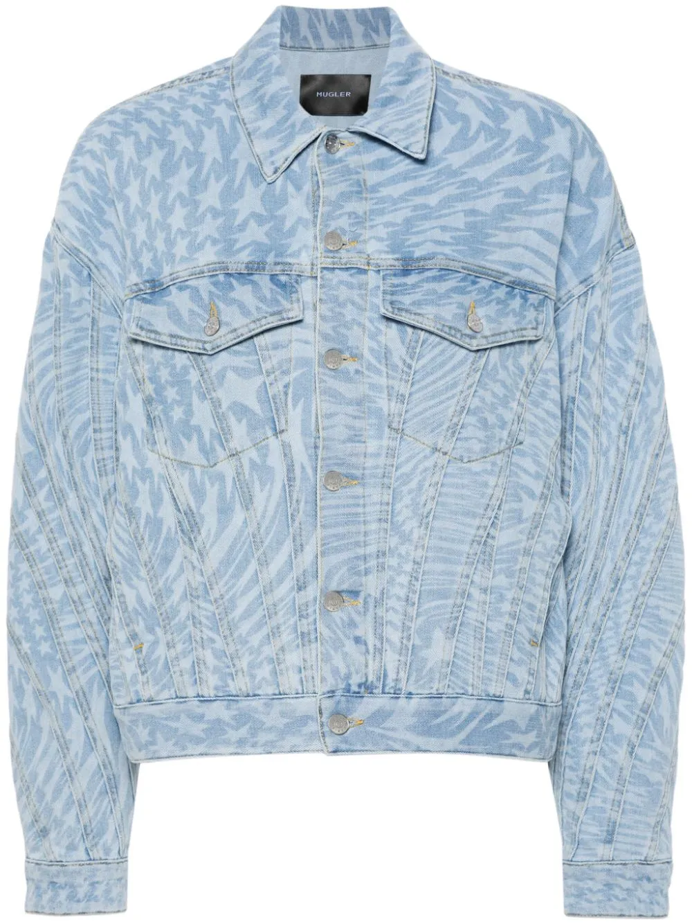 Джинсовая куртка с принтом Mugler, синий
Джинсовая куртка с принтом Mugler, синий