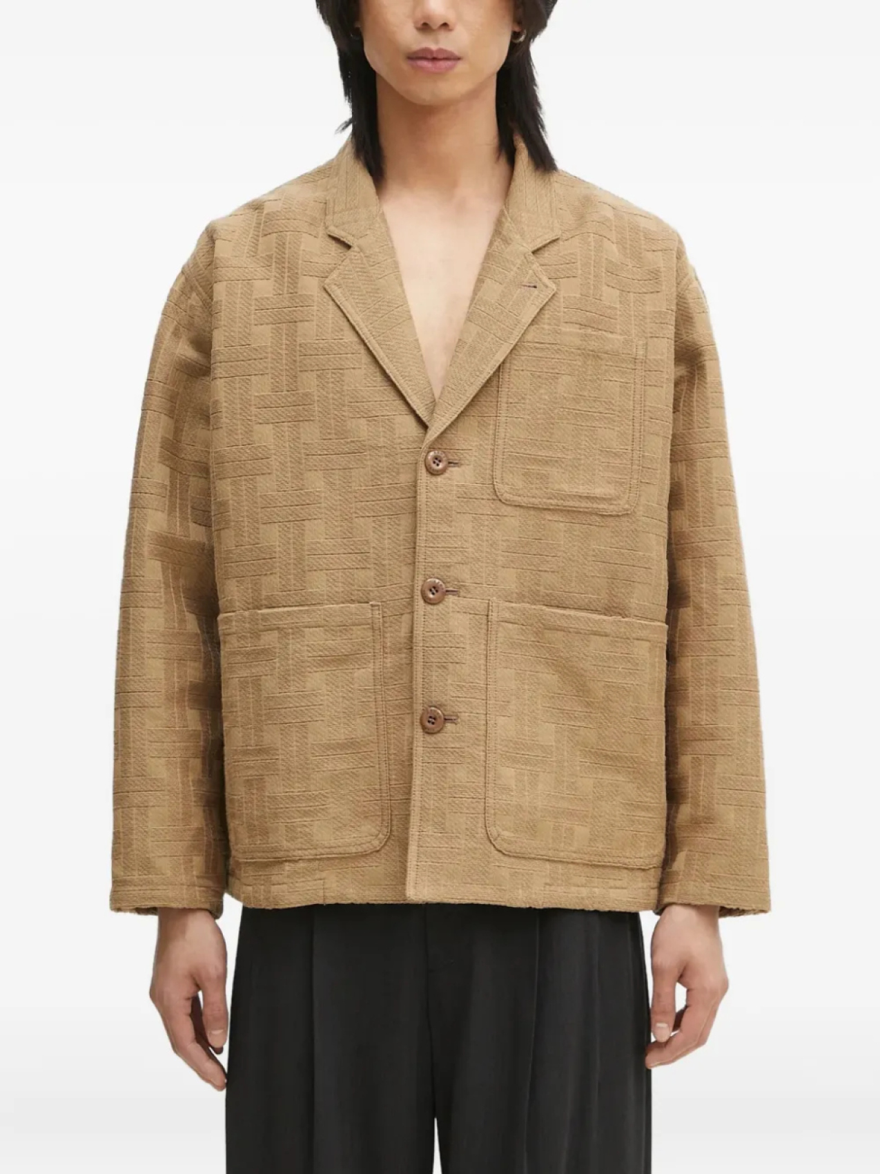 Куртка Kenzo из узорчатой ткани для спецодежды, нейтральный
Куртка Kenzo из узорчатой ткани для спецодежды, нейтральный